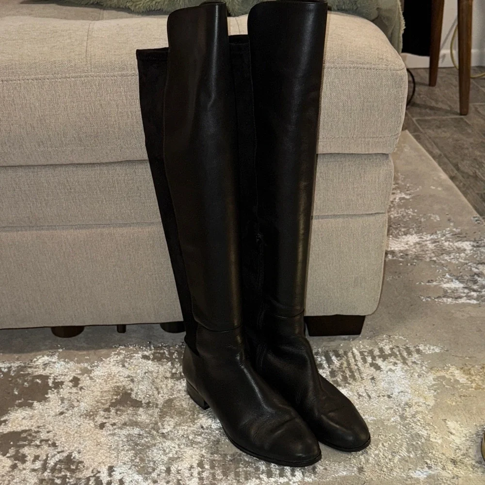 Miss Albright Black Over the Knee Boots